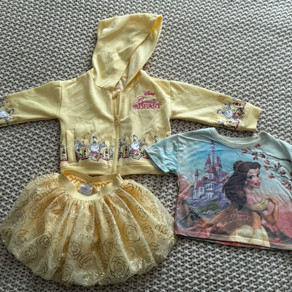 SOLD‼️Disney Princess Belle 3 piece outfit